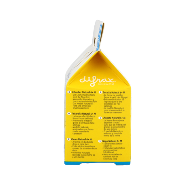 Ciuccio naturale 6+ mesi con anello, 1 Pezzo