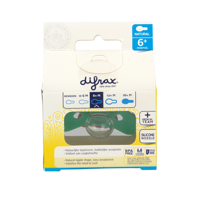 Fopspeen natural 6+ maanden met ring  1 Stuks