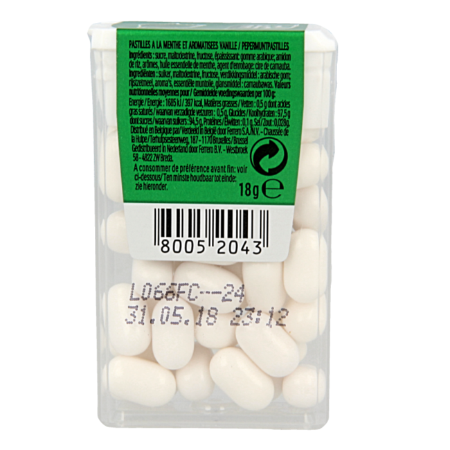 Tic Tac Menthe 18 Grammes