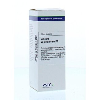 VSM VSM Zincum valerianicum D6 20 Millilitres
