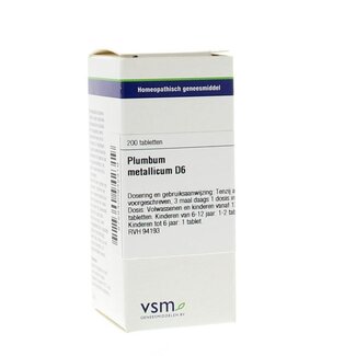 VSM VSM Plumbum metallicum D6 200 Tablets