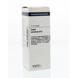 VSM VSM Sabal serrulata D12 20 Millilitres