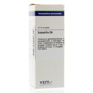 VSM VSM Sabadilla D6 20 Millilitres
