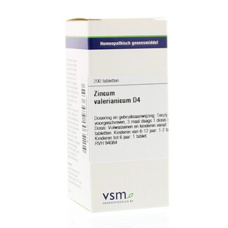 VSM VSM Zincum valerianicum D4 200 Tablets