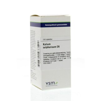 VSM VSM Kalium sulphuricum D6 200 Tablets
