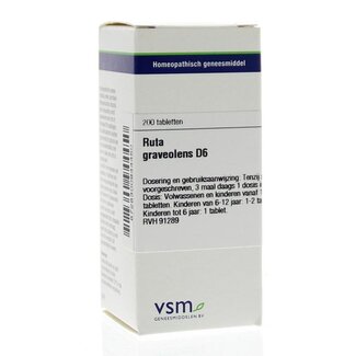 VSM VSM Ruta graveolens D6 200 Tabletten
