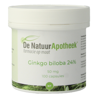 Natuurapotheek Natuurapotheek Ginkgo biloba 24% 50mg 100 Capsules