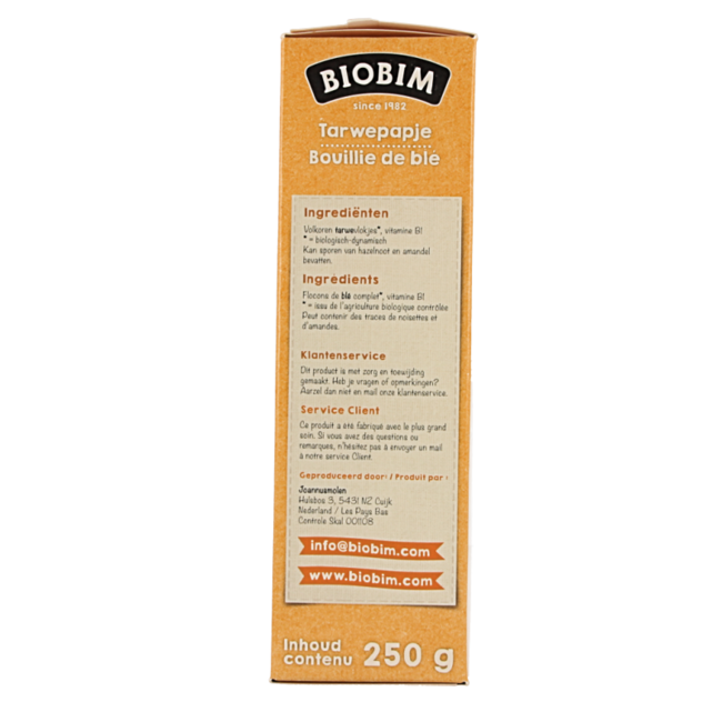 Bouillie de blé bio 12 mois 250 g