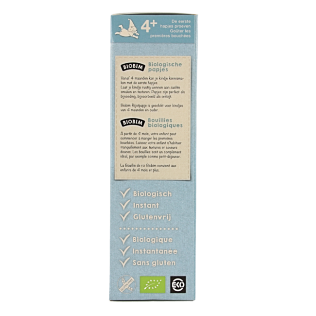 Organic baby rice porridge 4 months 200g