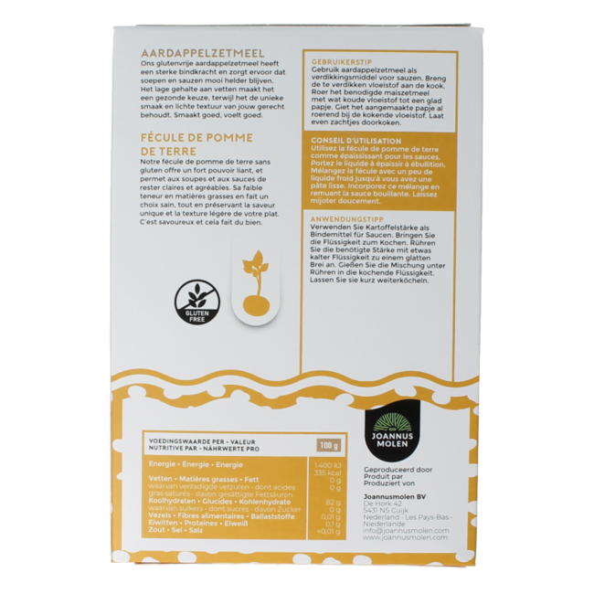 Joannusmolen Aardappelzetmeel bio 250 Gram