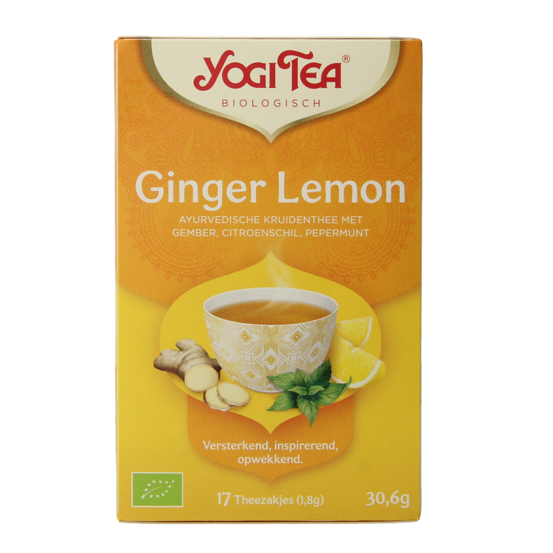 Yogi Tea Jengibre limón menta bio 17 bolsitas