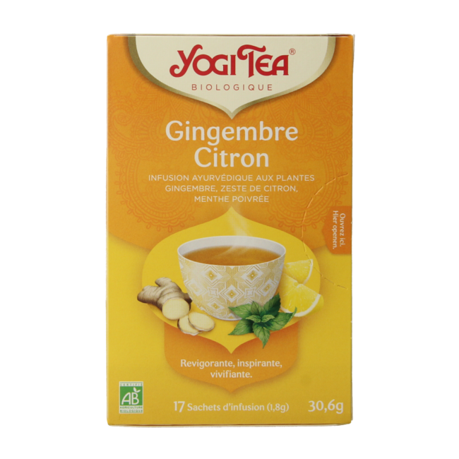 Gingembre citron menthe bio 17 sachets