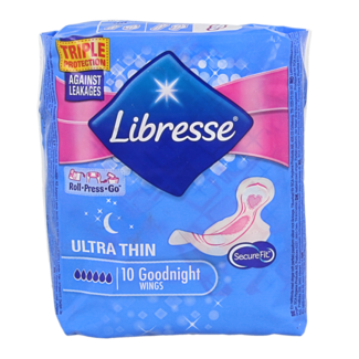 Libresse Libresse Ultra thin goodnight wings 10 Pieces