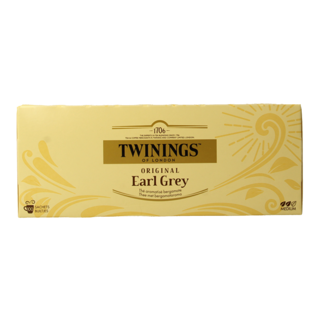 Twinings Earl grey envelop 100 Zakjes
