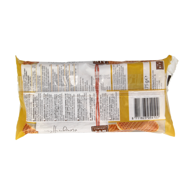 De Rit Organic Honey Waffles 175 Gram