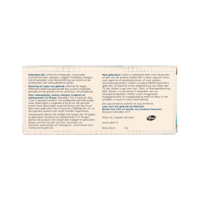 Advil Reliva cápsulas líquidas 200mg 10 cápsulas