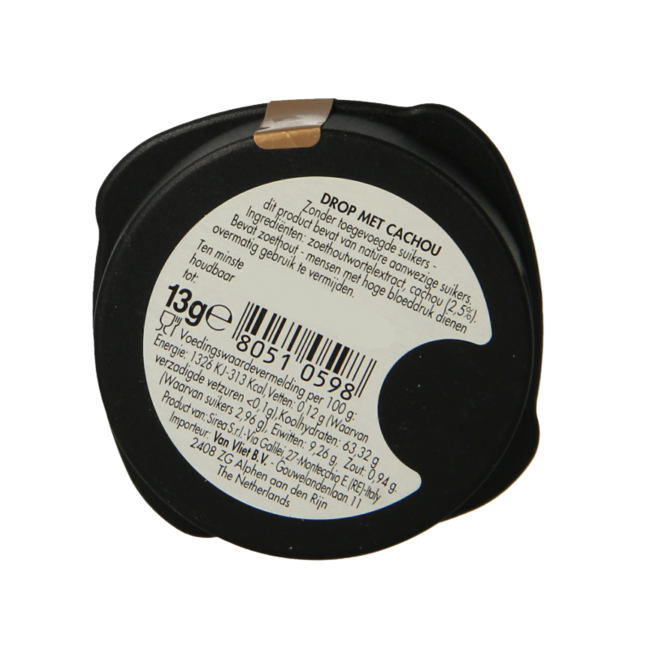 Meenk Regaliz natural con cachú bote 13 gramos