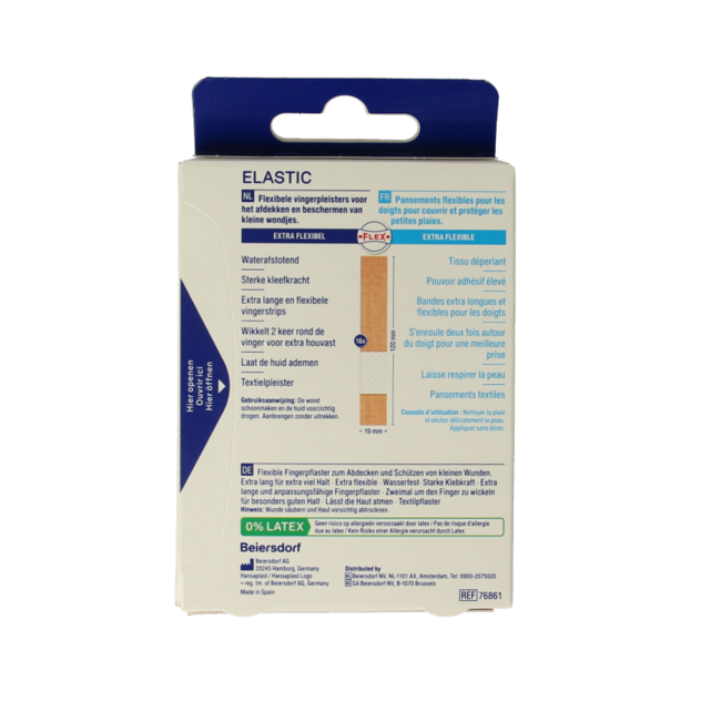 Vingerpleister elastisch strips 16 Stuks