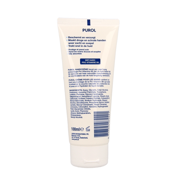 Purol Crema de manos tubo 100 mililitros