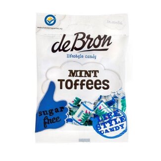 De Bron De Bron Mint-Toffee zuckerfrei 90 Gramm
