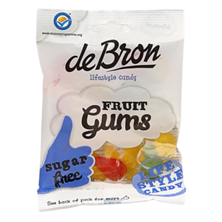 De Bron De Bron Sugar-Free Fruit Gums 100g