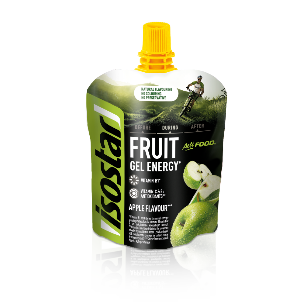 Isostar Actifood Mela 90g | Gel Energetico per Sportivi