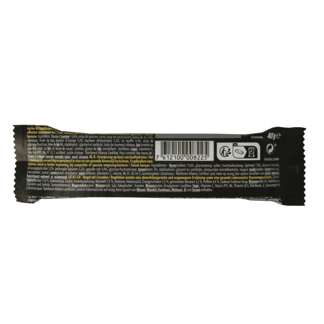 Isostar Energy barrita deportiva cereales y plátano individual 40 gramos