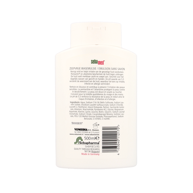 Soap-free washing emulsion 500 Millilitres