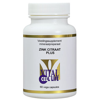 Vital Cell Life Vital Cell Life Citrate de Zinc plus 60 Gélules