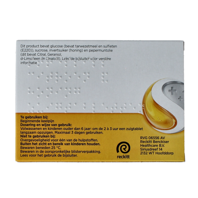 Limón y miel 24 pastillas para chupar