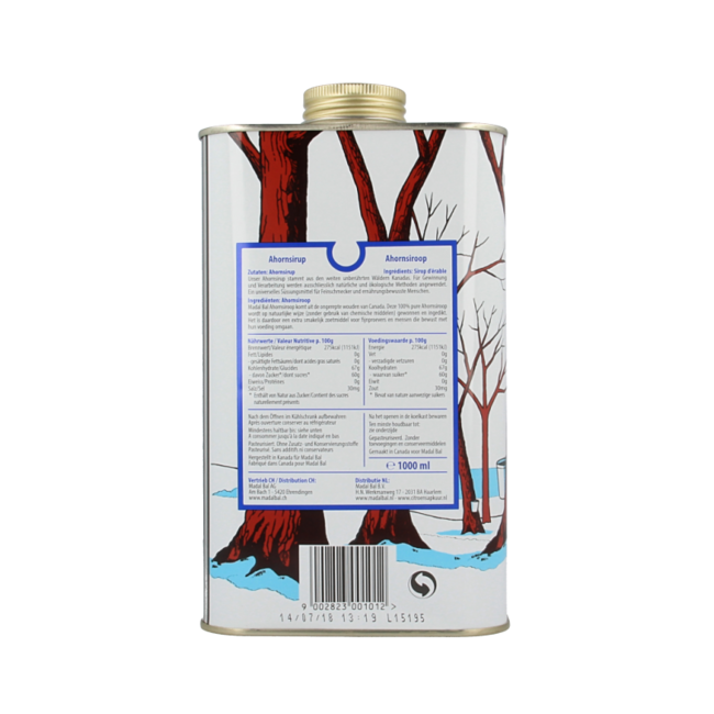 Madal Bal Organic Maple Syrup Grade C+ 1 Litre