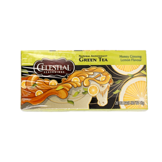 Celestial Season Té verde con miel, limón y ginseng Celestial Seasonings, 20 Bolsitas