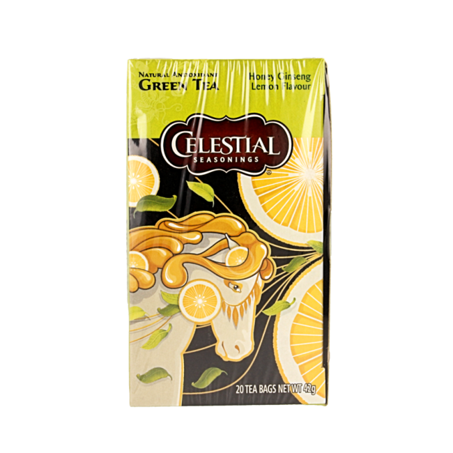 Celestial Seasonings Herbata zielona Miód cytryna żeń-szeń 20 Torebek