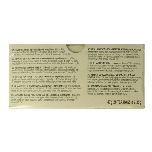 Lemon zinger herb tea 20 Bags