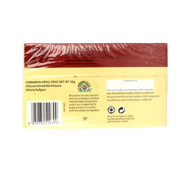 Celestial Season Té de hierbas Cinnamon apple spice 20 bolsitas