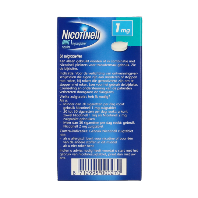 Menthe 1 mg 36 comprimés à sucer