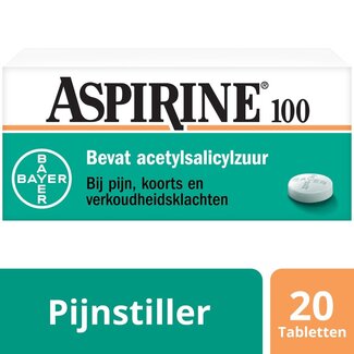 Aspirine Acetylsalicylzuur 100mg 20 Tabletten