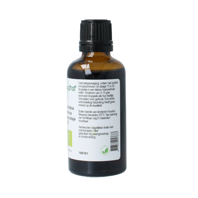 Cruydhof Eschscholtzia calif / California poppy tincture organic 50 Millilitre