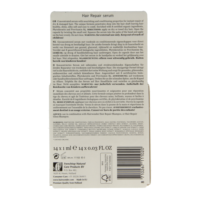 Hair repair serum capsules 14 Capsules