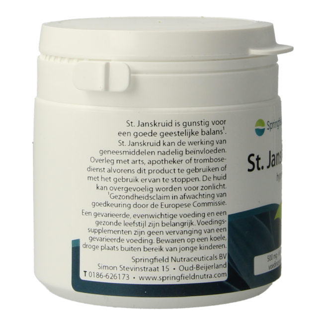 Springfield St. John's Wort 500mg 0.3% Hypericin 60 Vegetarian Capsules