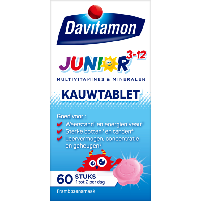 Junior 3+ raspberry 60 Chewable tablets