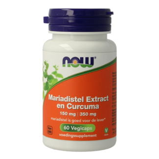 NOW NOW Mariadistel extract en curcuma 60 Vegetarische capsules