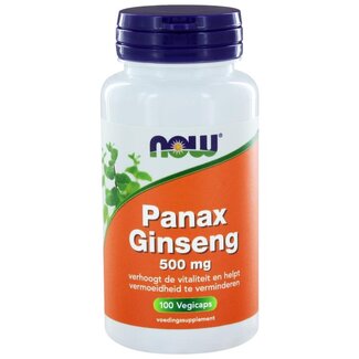 NOW NOW Żeń-szeń Panax 500 mg 100 Kapsułek wegetariańskich