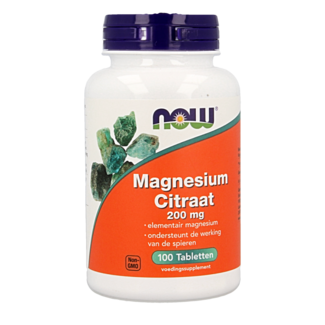 NOW Citrato de magnesio 200mg 100 Comprimidos