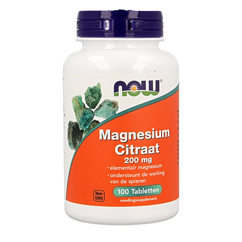 NOW Magnesio Citrato 200mg - Energia e Funzione Muscolare