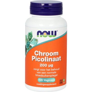 NOW NOW Picolinato de Cromo 200mcg 100 Cápsulas