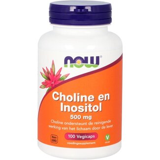 NOW Colina e inositol 500 mg 100 cápsulas vegetales