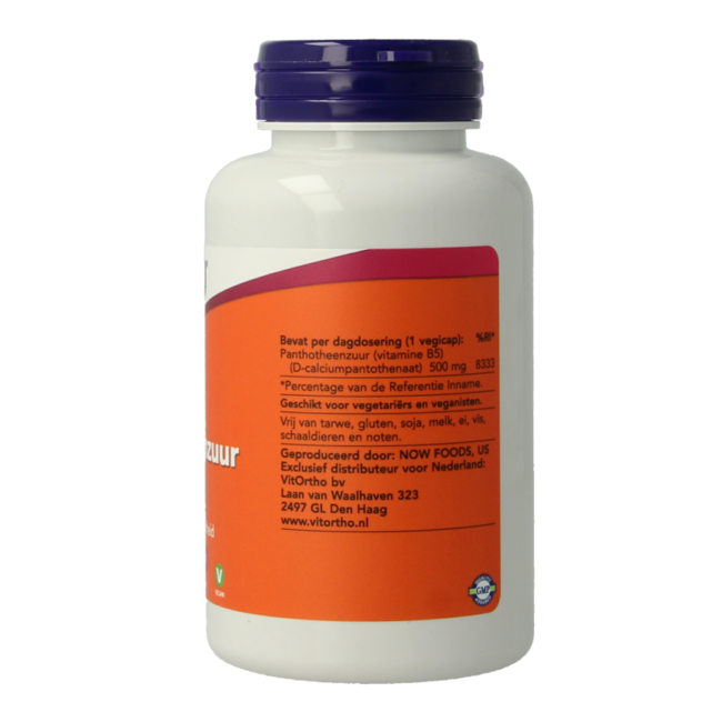 Acide pantothénique 500 mg (B5) 100 gélules