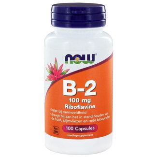 NOW Vitamin B2 100 mg 100 Vegetarische Kapseln