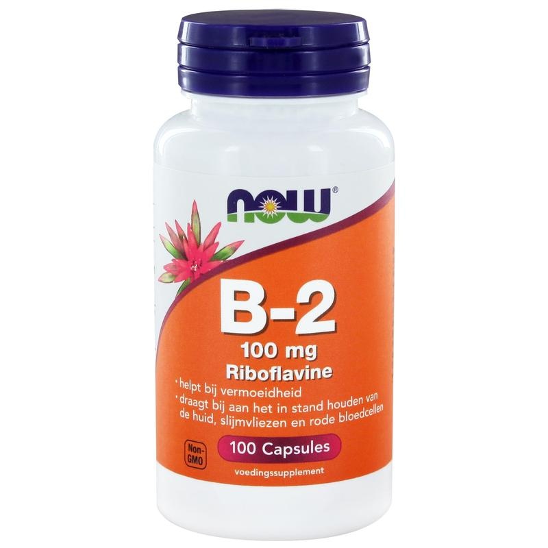 NOW Vitamina B2 100mg - Energia e Benessere Quotidiano
